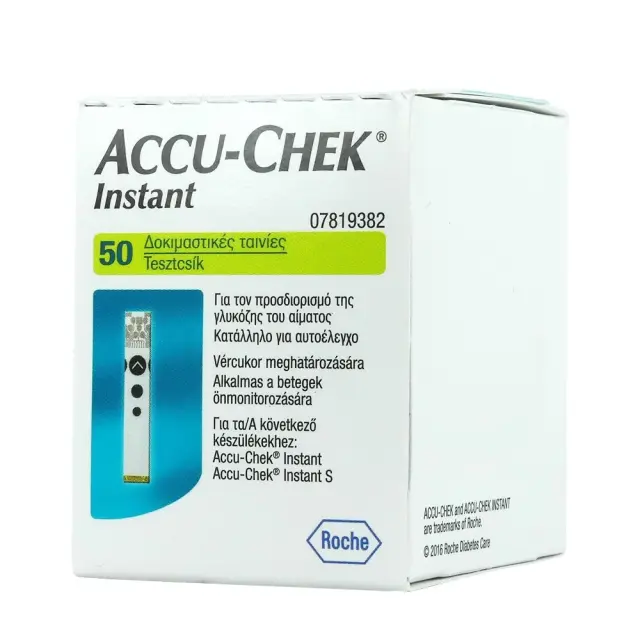 Roche Accu Chek Instant Ταινίες Μέτρησης Σακχάρου, 50 τεμάχια