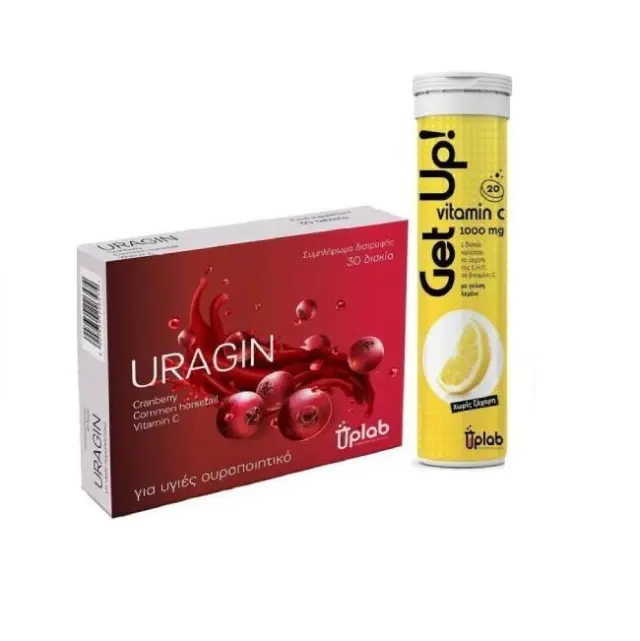 Uplab Pharmaceuticals Promo Uragin 30 Ταμπλέτες & Get Up Βιταμίνη C 20 Ταμπλέτες