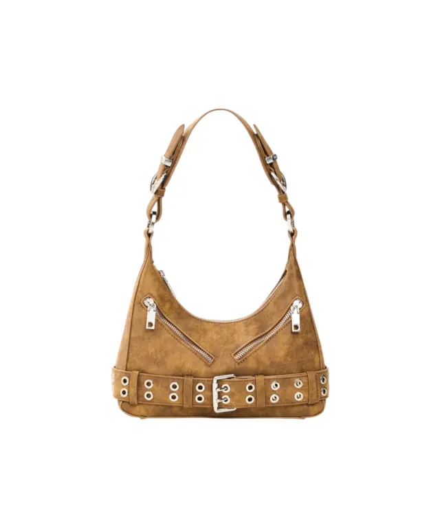 Desigual - Γυναικεία Τσάντα Ώμου / Χιαστί Valentine 26WAXP68-6011 Κάμελ
