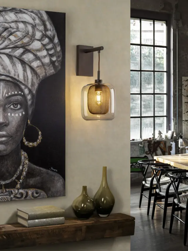 FOX CHOCOLATE WALL LAMP 1L φωτιστικό απλίκα Σοκολατί