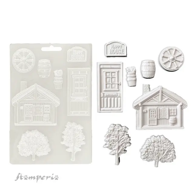 Καλούπι εύκαμπτο A5, 15x21cm, Stamperia, Alterego, Cottage 2