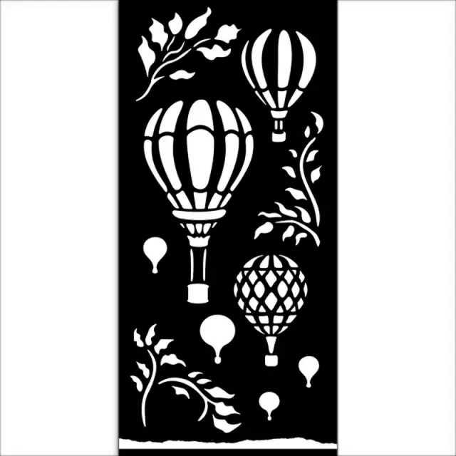 Thick Stencil Stamperia 12x25cm, Timeless, Hot air ballons