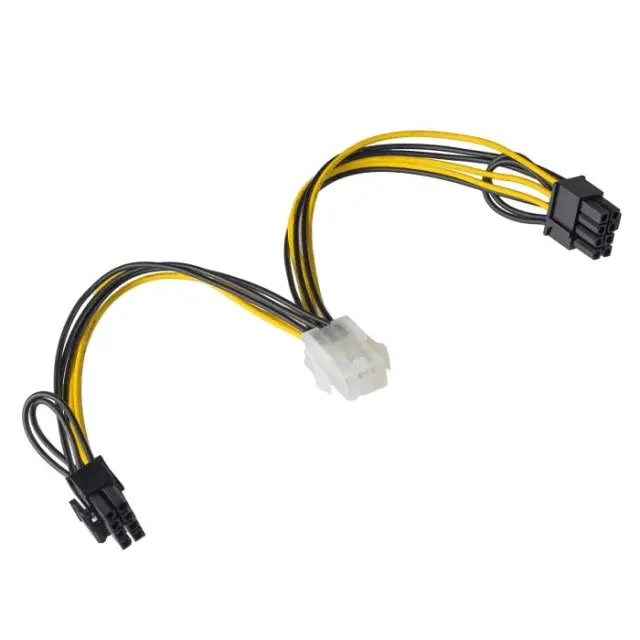 Αντάπτορας με Καλώδιο Akyga AK-CA-55 PCI-E 6 pin Θηλυκό / 2x PCI-E 6+2 pin Αρσενικό 2x 15cm 2