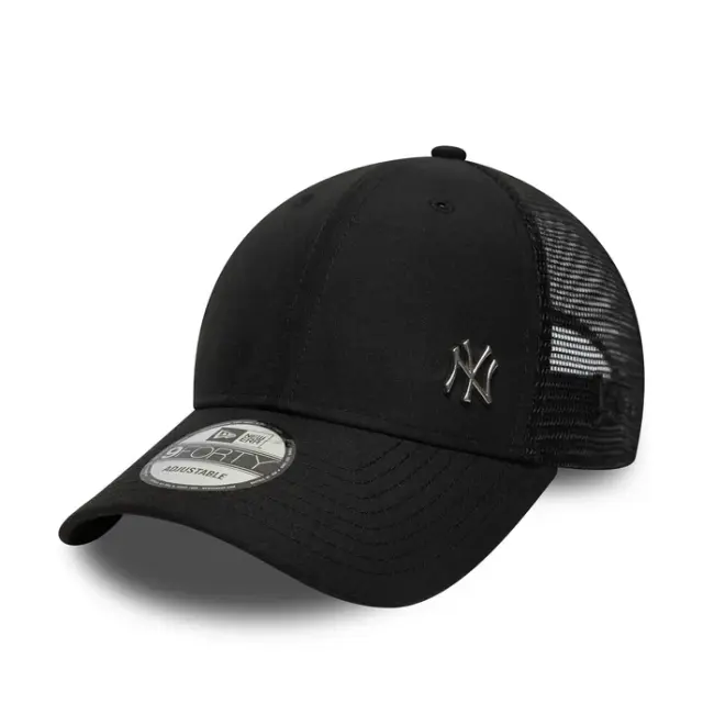 New Era New York Yankees MLB Flawless Black 9FORTY Adjustable Cap Unisex Καπέλο Polyester - Black 60667656
