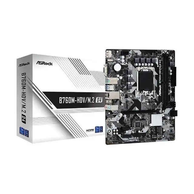ASRock Motherboard B760M-HDV M.2 DDR4 1700 (90-MXBL40-A0UAYZ)