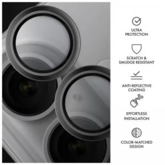 Tempered Glass Rings Hammer Glass για Τζαμάκι Κάμερας Apple iPhone 16/ 16 Plus Μαύρο N70135 3