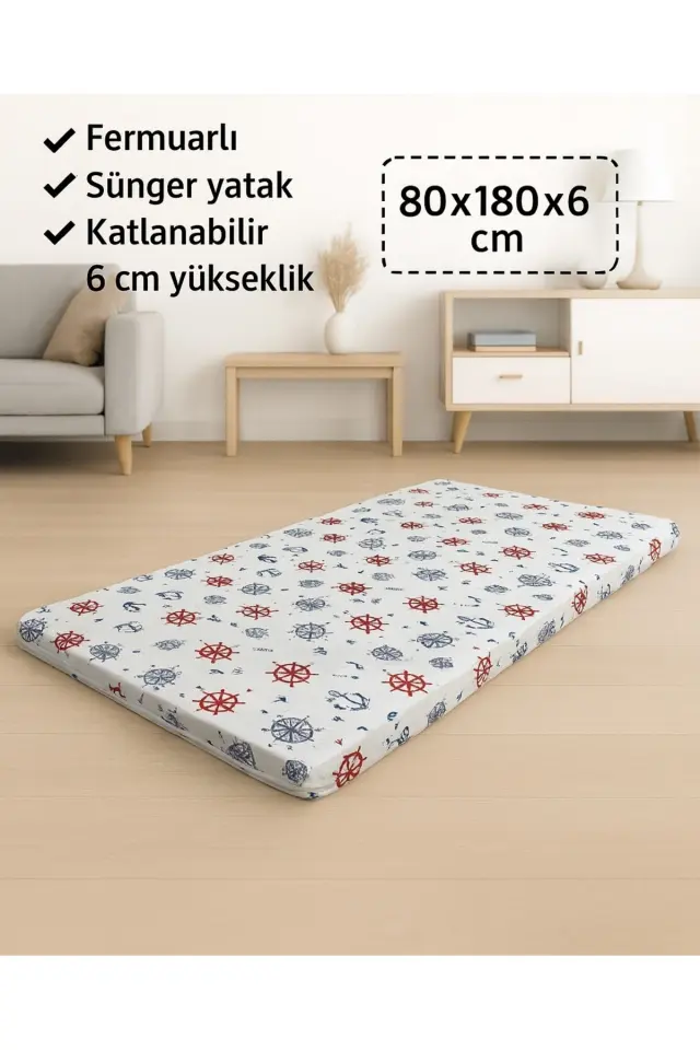 Stewehome Στρώμα αφρού για δάπεδο ή μπαλκόνι 180x80x6 cm