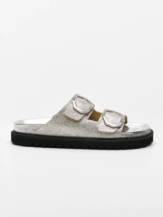 Genuins Παντόφλες Γυναικείο HT Ασημί GEN/GALIA VEGAN SILVER 3