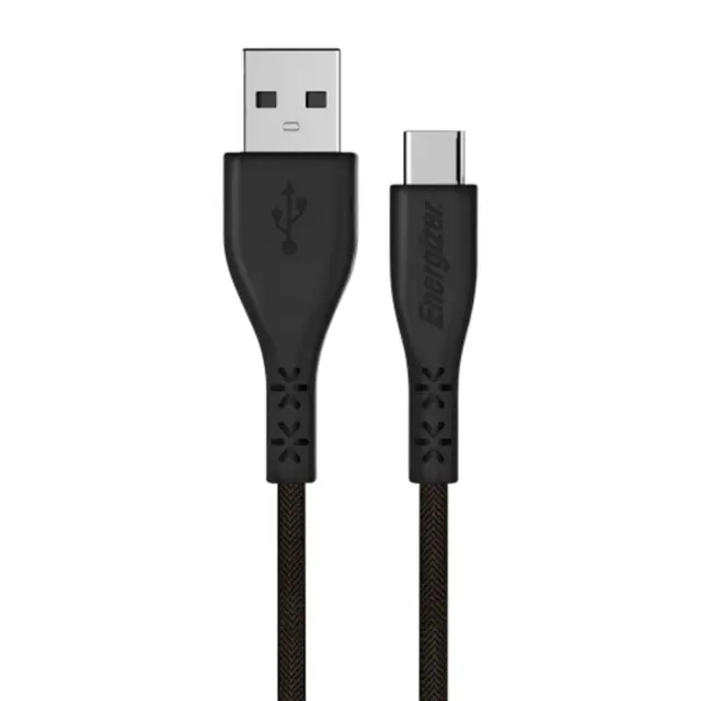 Καλώδιο σύνδεσης Energizer Lifetime Warranty USB-A σε USB-C 2.0A Μαύρο 1.2m 2