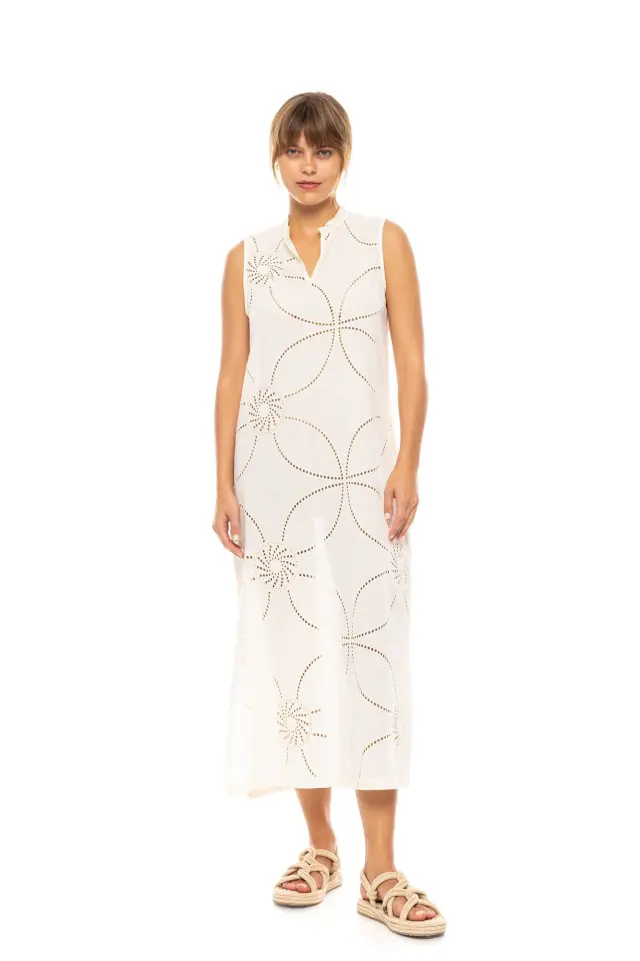 Beachwear Midi Solid B647 Off White Pink Label