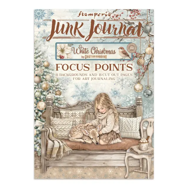Junk journal Focus Point (cut-outs, backgrounds), White Christmas