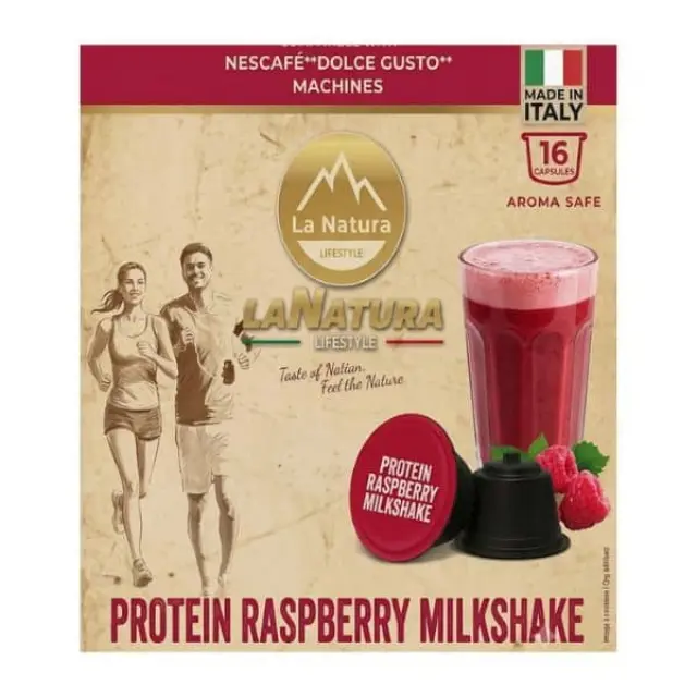 La Natura Lifestyle Raspberry Protein Shake 16 τμχ | Dolce Gusto