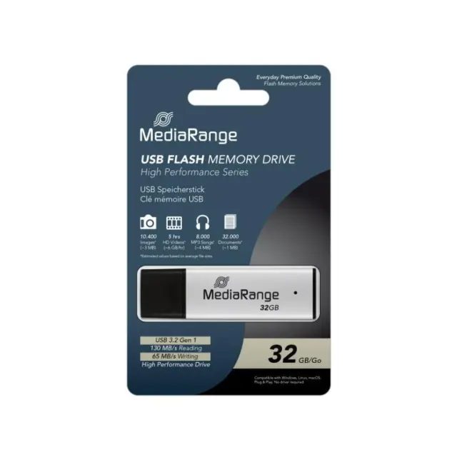 MediaRange USB 3.0 high performance flash drive, 32GB (MR1900) MR SSD & USB FLASH DRIVES & MEMORY CARDS