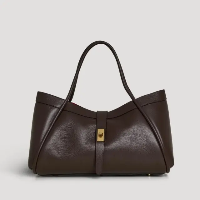 Γυναικεία Δερμάτινη Τσάντα Togo Mayfair Made in Italy 1022450 Καφέ Chocolat - ONESIZE