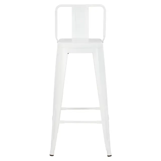 ΣΚΑΜΠΟ BAR ME ΠΛΑΤΗ ΜΕΤΑΛΛΙΚΟ FB98643.41 ΛΕΥΚΟ ΜΑΤ 42x42x100Υεκ. 3