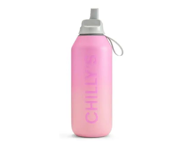 Μπουκάλι Θερμός Series 2 Flip Ombre Chilly's με πτυσσόμενο καλαμάκι, χωρητικότητα 500ml και διατήρηση θερμοκρασίας 24h κρύο - Sundown