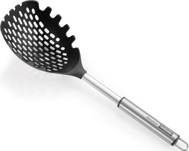 Tescoma Κουτάλα Ζυμαρικών Ανοξείδωτη & Nylon GrandCHEF+ 37 cm 0ml Ασημί-Μαύρη