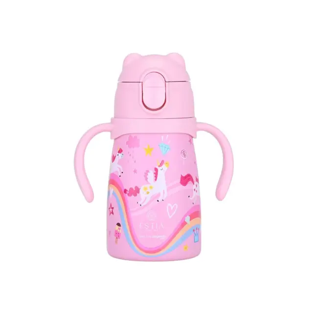 Estia Bubble Bottle Save The Aegean Παιδικό Παγούρι Θερμός Μονόκερος Ανοξείδωτο με Pop-Up Καπάκι Non Spill Rainbow Dreams 300ml
