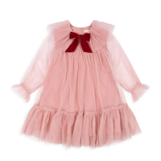 Φόρεμα BOW MELLOW ROSE KONGES SLOJD - Ρόζ - 2Y