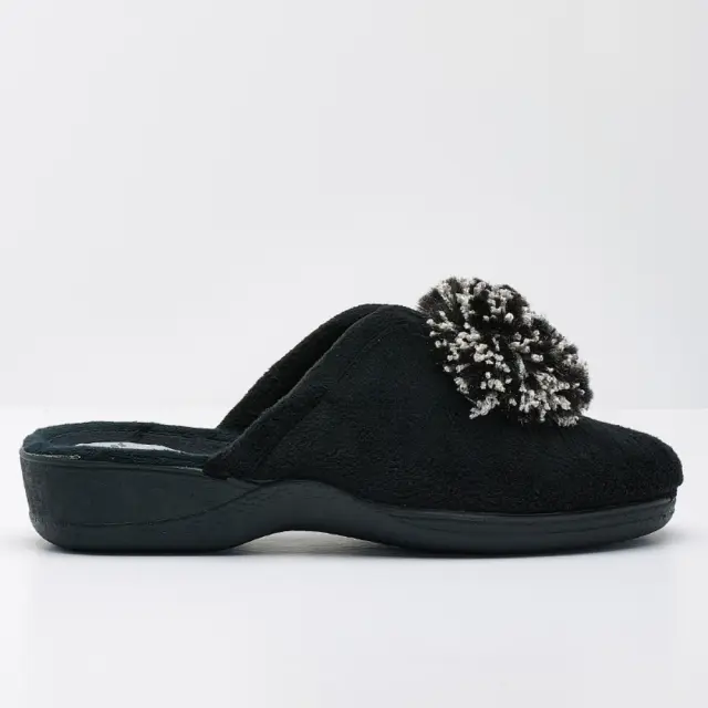 Comodos Παντόφλες Γυναικείο ύφασμα Μαύρο VUL/02012 NEGRO