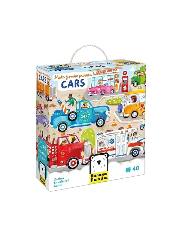 Παιδικό Παζλ Banana Panda Moto Jumbo Puzzle Cars 3+ ΠΟΛΥΧΡΩΜΟ - One Size