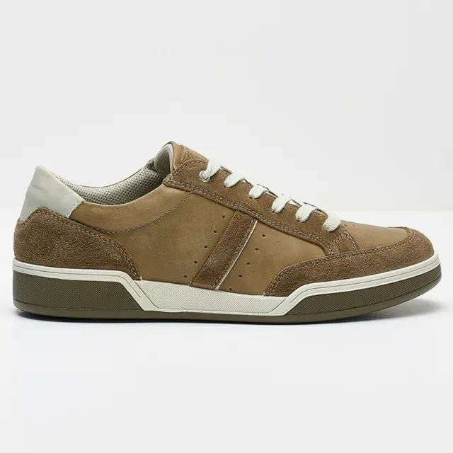 Imac Sneakers Ανδρικό δέρμα/δέρμα Nubuck Μπεζ IMA/151920 MUD/WHITE