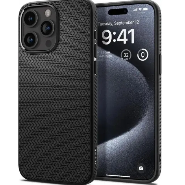 Θήκη Soft TPU Spigen Apple iPhone 16 Pro Max Liquid Air Μαύρο N65913