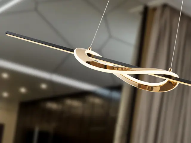 Enora 228091 – Μοντέρνο LED Κρεμαστό Φωτιστικό Μαύρο Χρυσό Smart Dimmable Μαύρο/Χρυσό 3