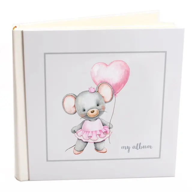 Άλμπουμ my album pink mouse ριζόχαρτο 35x35cm και κουτί άλμπουμ