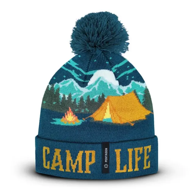 Pentagon Sanctuary "CAMP" Knit Beanie-Χειμερινός Σκούφος - 104-Multicolour