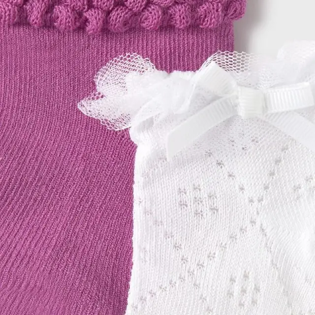 Baby 6 μηνών έως 4 ετών Σετ 2 καλτσάκια αμπιγιέ ορχιδέα - 24M 2