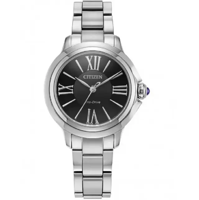 Citizen L EcoDrive Women's Watch Silver Steel Bracelet EM1160-58E