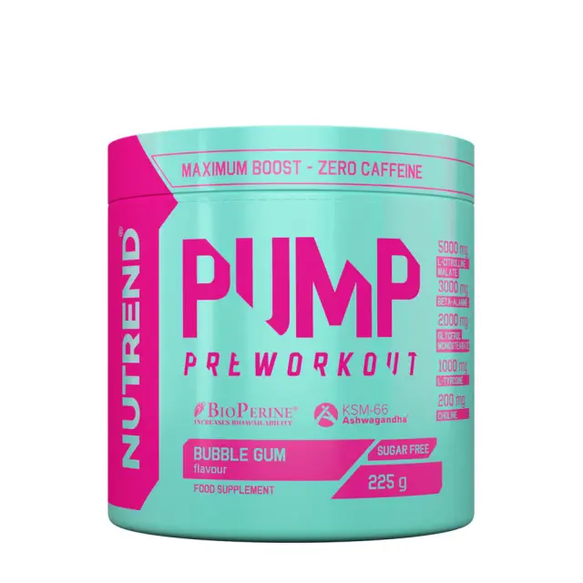 Nutrend Pump Preworkout Bubblegum, 225 g