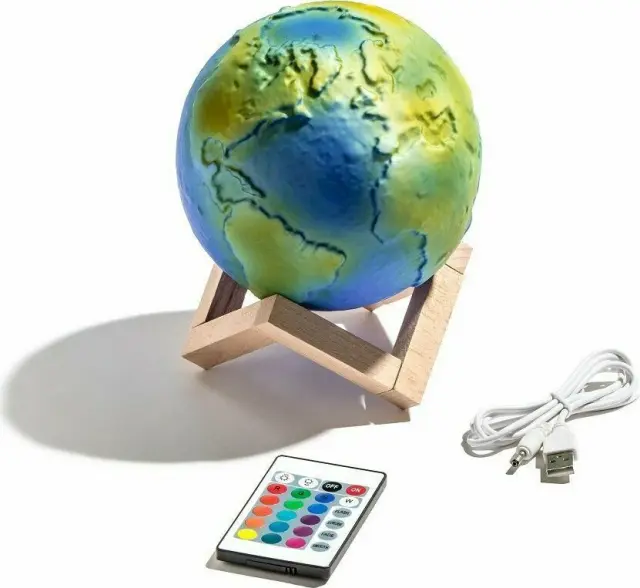 Φωτιστικό Πλανήτης Γη Επαναφορτιζόμενο - 3D Earth Light