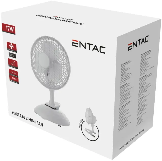 Entac Ανεμιστήρας Επιτραπέζιος Μίνι 17W 15.003.0008 2