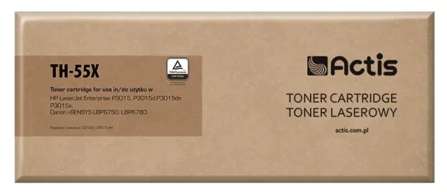 Actis TH-55X toner (replacement for HP 55X CE255X, Canon CRG-724H; Standard; 12500 pages; black)