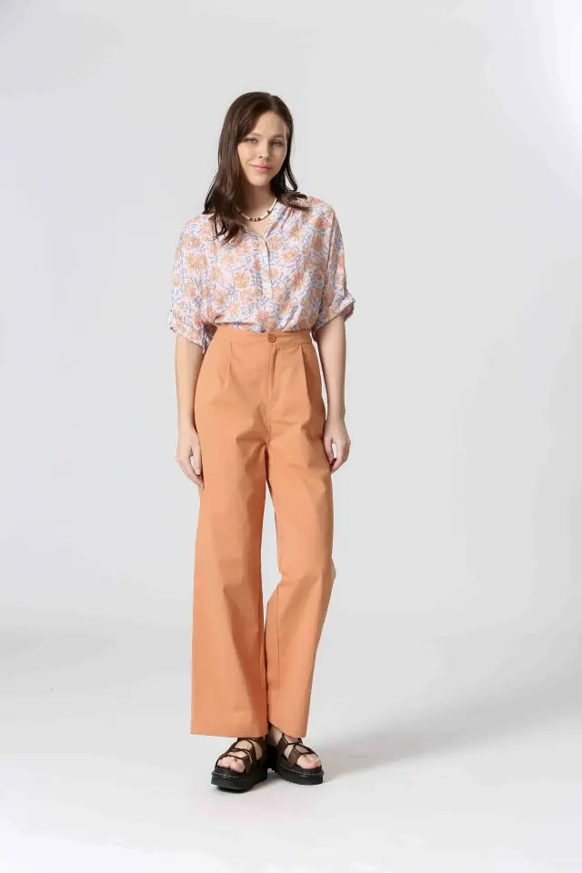 THE KORNER BLOUSE (25115017-BLUE) - M