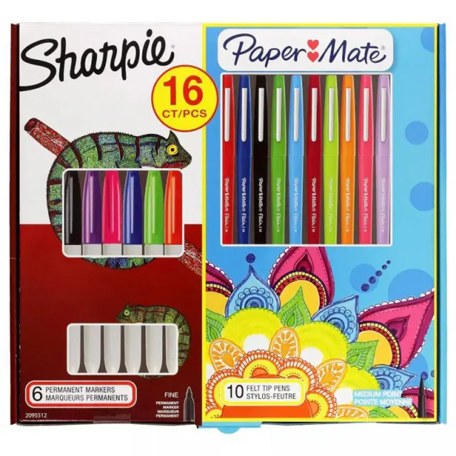 Sharpie Σετ 6 Μαρκαδόροι & 10 Paper Mate Flair