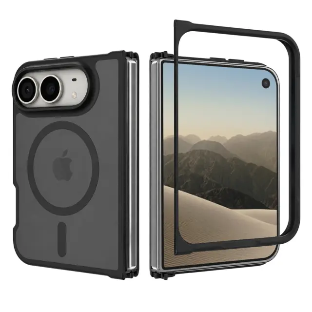 Techsuit® -PureFrost MagSafe για iPhone Duo - Frosted Black.
