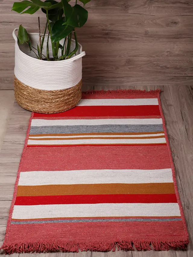 Πατάκι υφαντό Peny Red 70x120 Sunshine