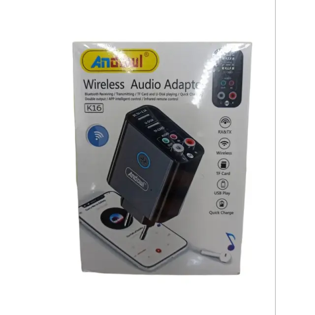 Andowl K16 Bluetooth 5.0 Receiver με θύρα εξόδου USB