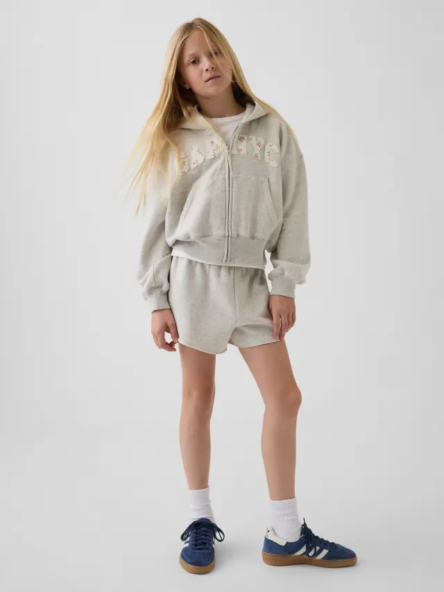 Παιδικό Σορτς Φόρμας VintageSoft Χαλαρής Γραμμής Light grey heather