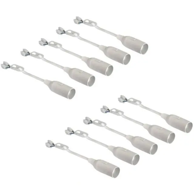 Lampholder E14 plastic with fix. white (10pcs) 990W14
