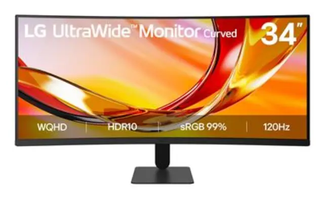 LG 34U601B-B Curved Monitor 34" QHD