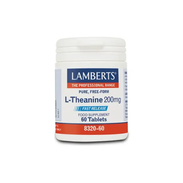Lamberts L-Theanine 200mg 60tabs | Συμπλήρωμα Διατροφής Θειανίνης με Χαλαρωτικές Ιδιότητες