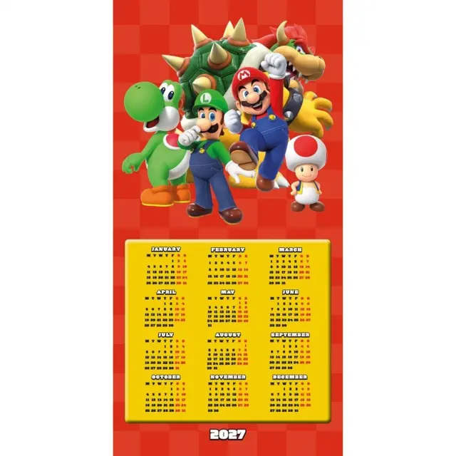 HMEΡΟΛΟΓΙΟ ΤΟΙΧΟΥ SUPER MARIO 2027 30X30 CALENDAR (PLASTIC FREE) DAN2724327P 3
