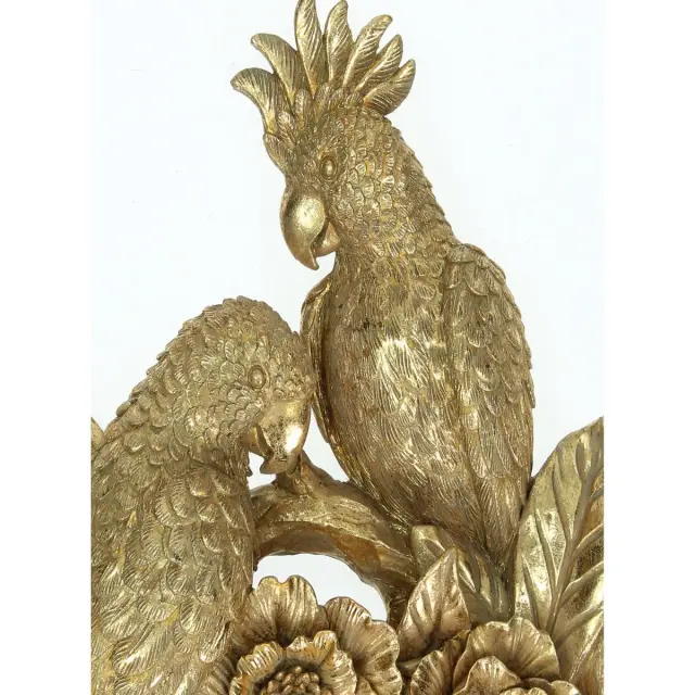 Καθρέπτης Παπαγάλος Χρυσό Polyresin 37x5.5x57cm 3