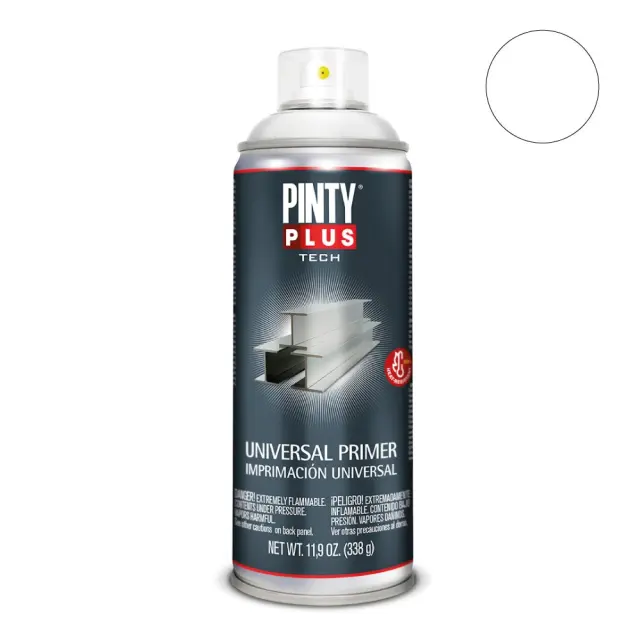 Pinty Plus Tech Primer Spray Αστάρι Μετάλλου σπρέι βαφής 400lml Λευκό I101 / 90.214