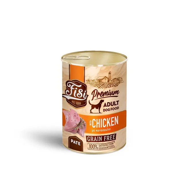 Fisi Dog Adult Κοτόπουλο Πατέ 400gr Μονόχρωμο