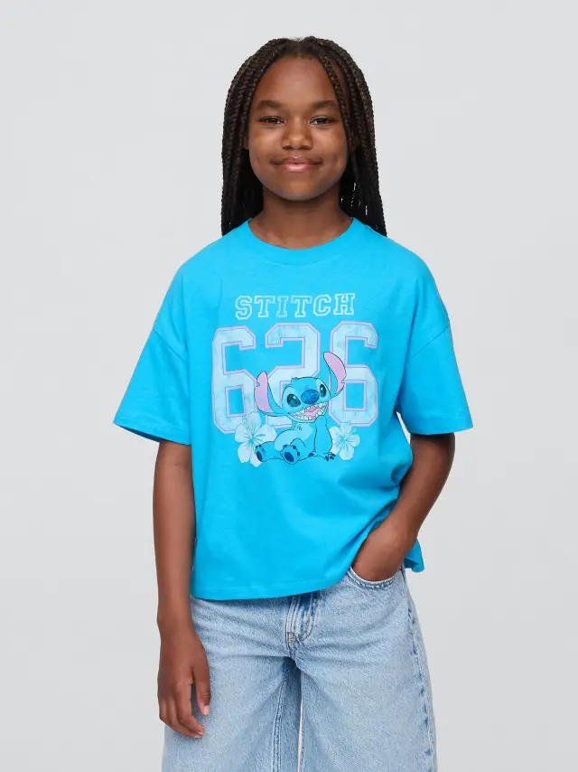Gap Ã— Disney Παιδική Graphic Μπλούζα True cyan blue